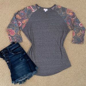 Lularoe large paisley gray randy